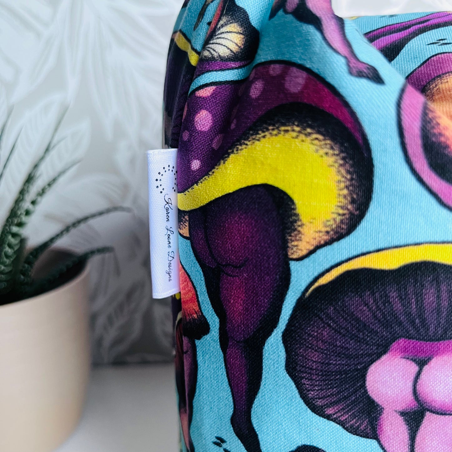 Blue Mushroom Bum Lunch Bag