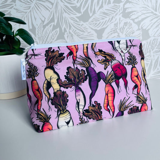 Pink Veggie Legs Travel/Cosmetic Bag