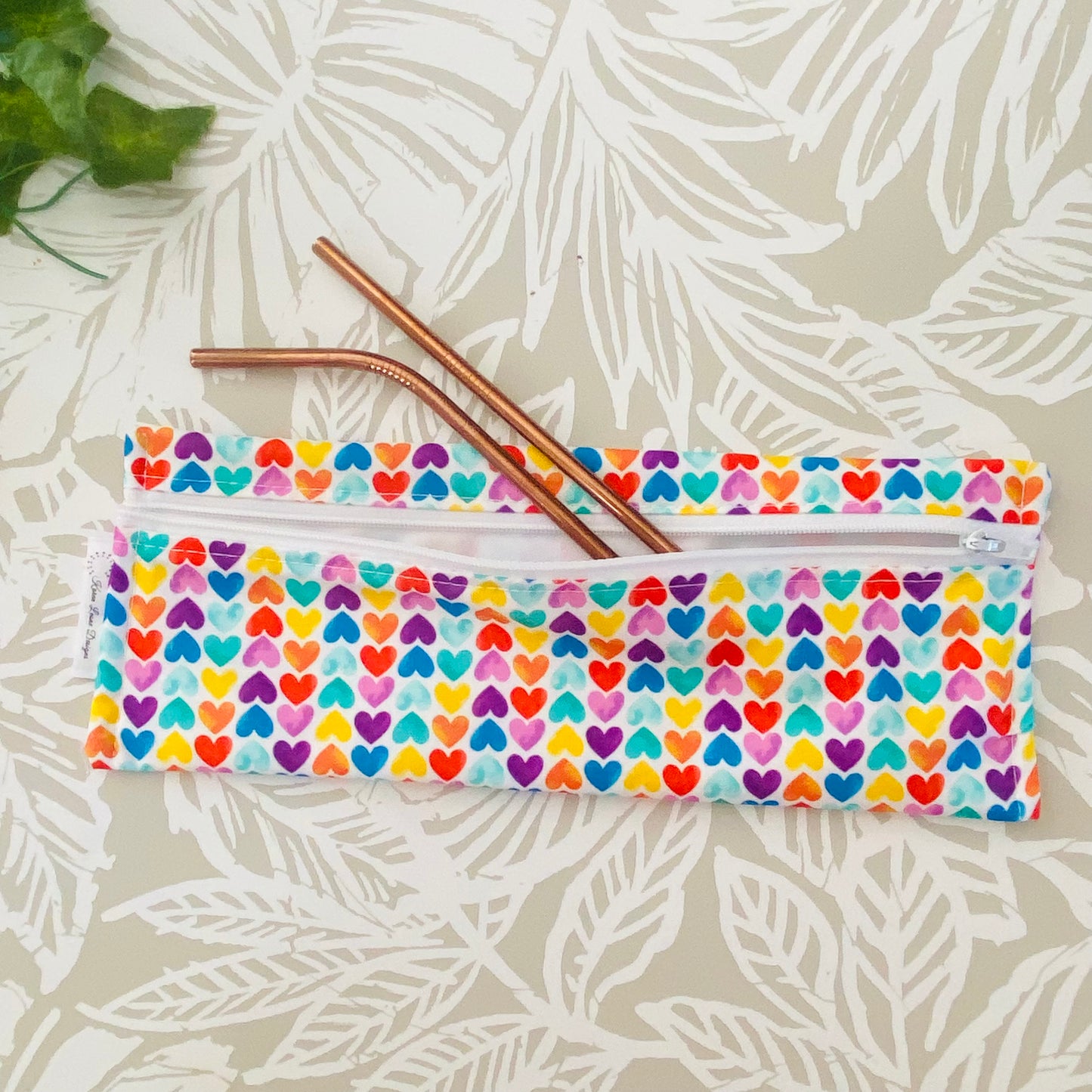 Rainbow Hearts Cutlery/Travel Bag