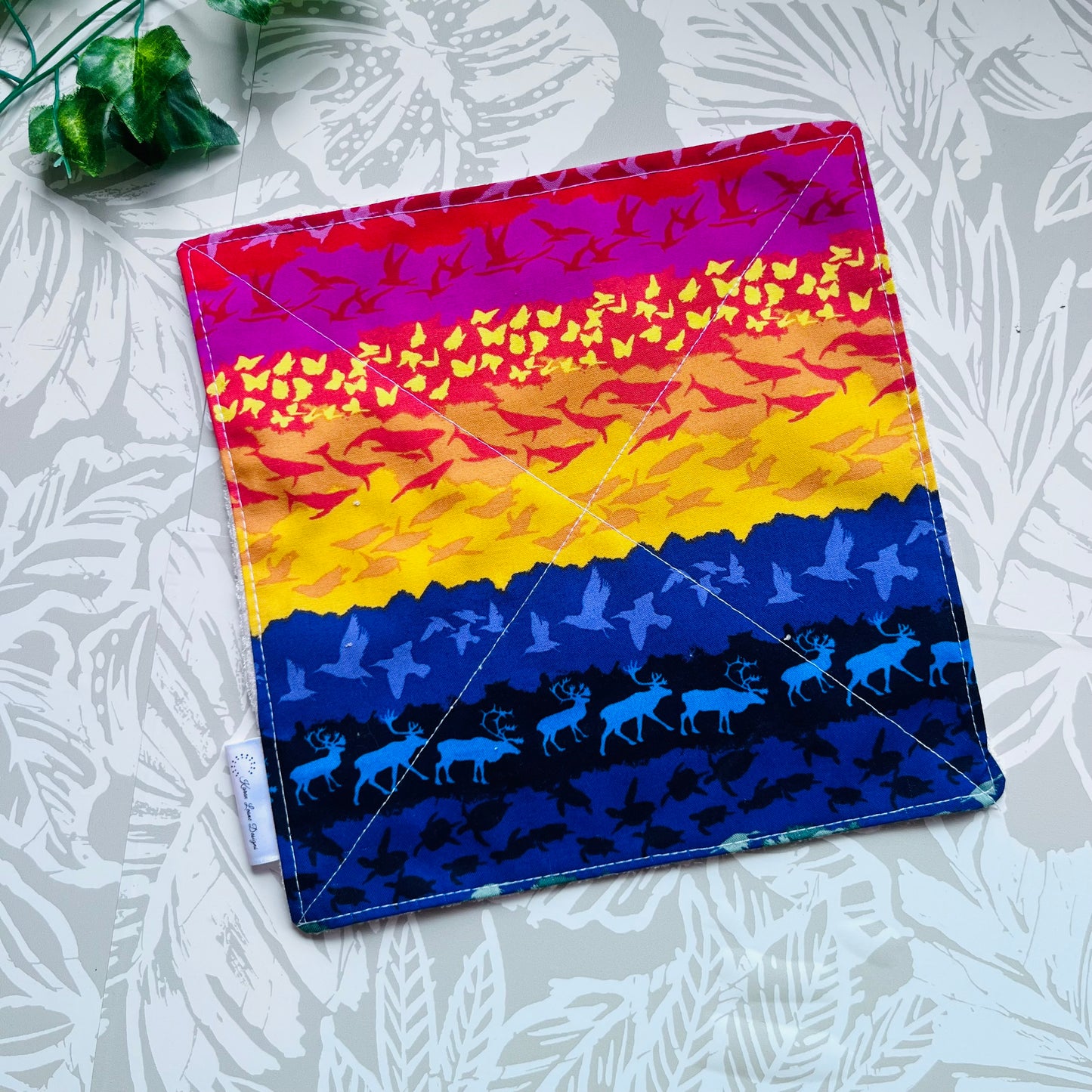 Multicoloured Animal Wash Cloth