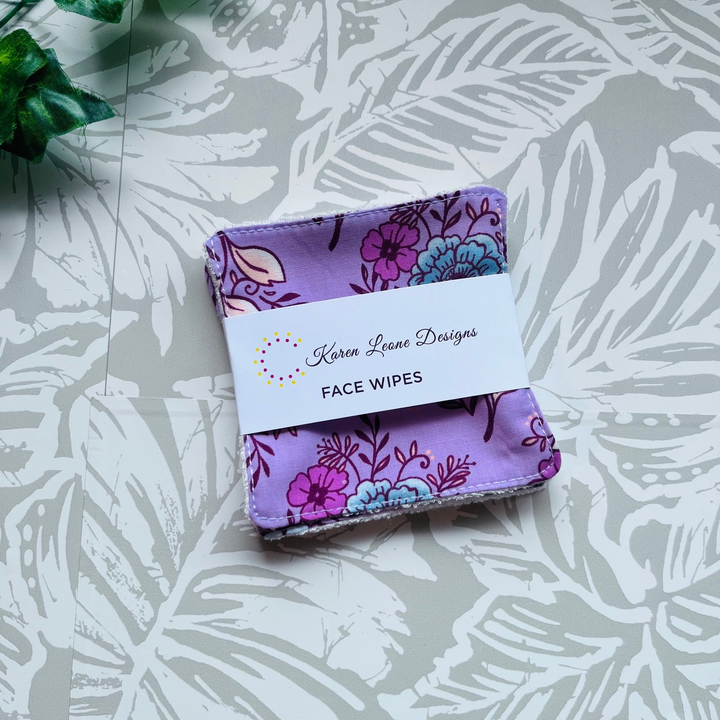 Purple Floral Face Wipes