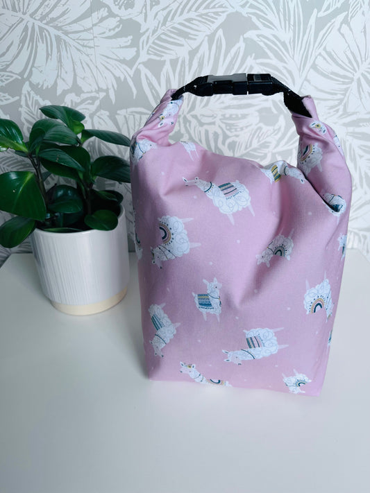 Pink Llama Lunch Bag