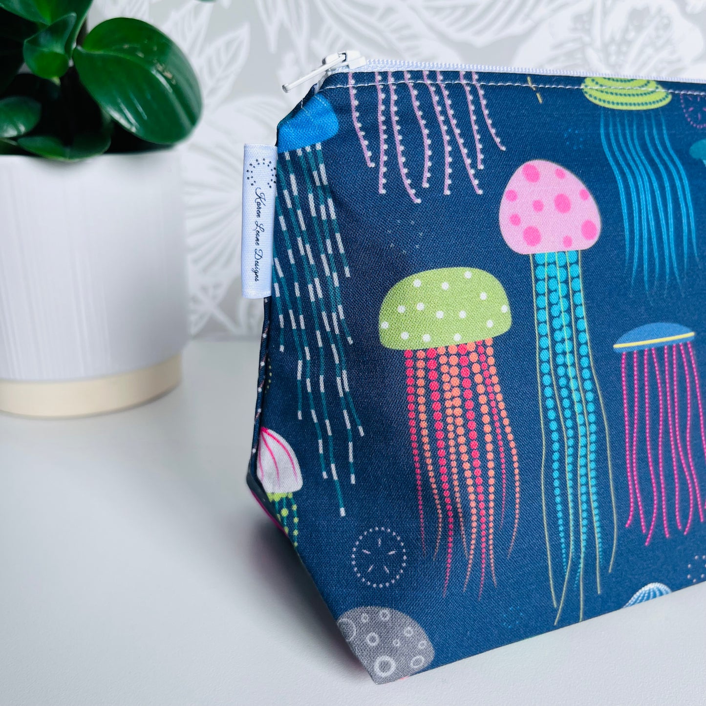 Blue Jelly Fish Travel/Cosmetic Bag