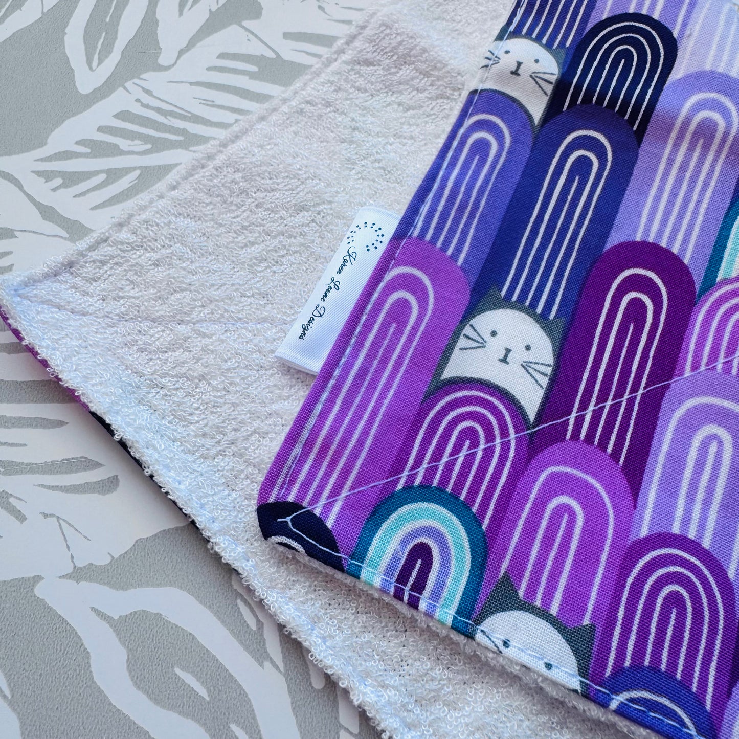 Purple kitty Wash Cloth