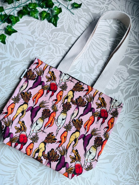 Pink Veggie Leg Market Tote