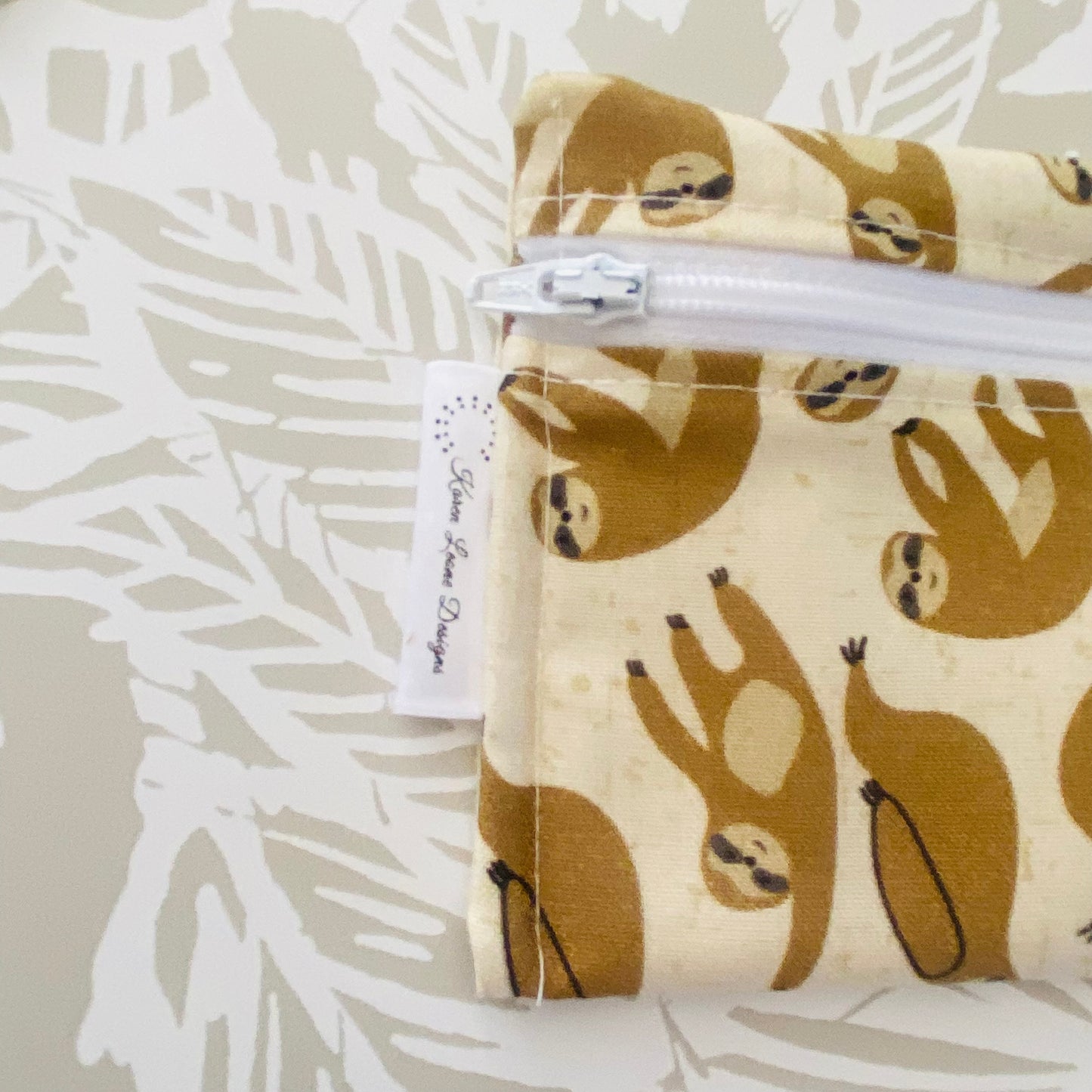 Brown Sloth Cutlery/Travel Bag