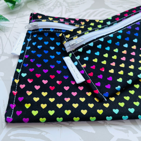 Rainbow Hearts Sandwich & Snack Bags