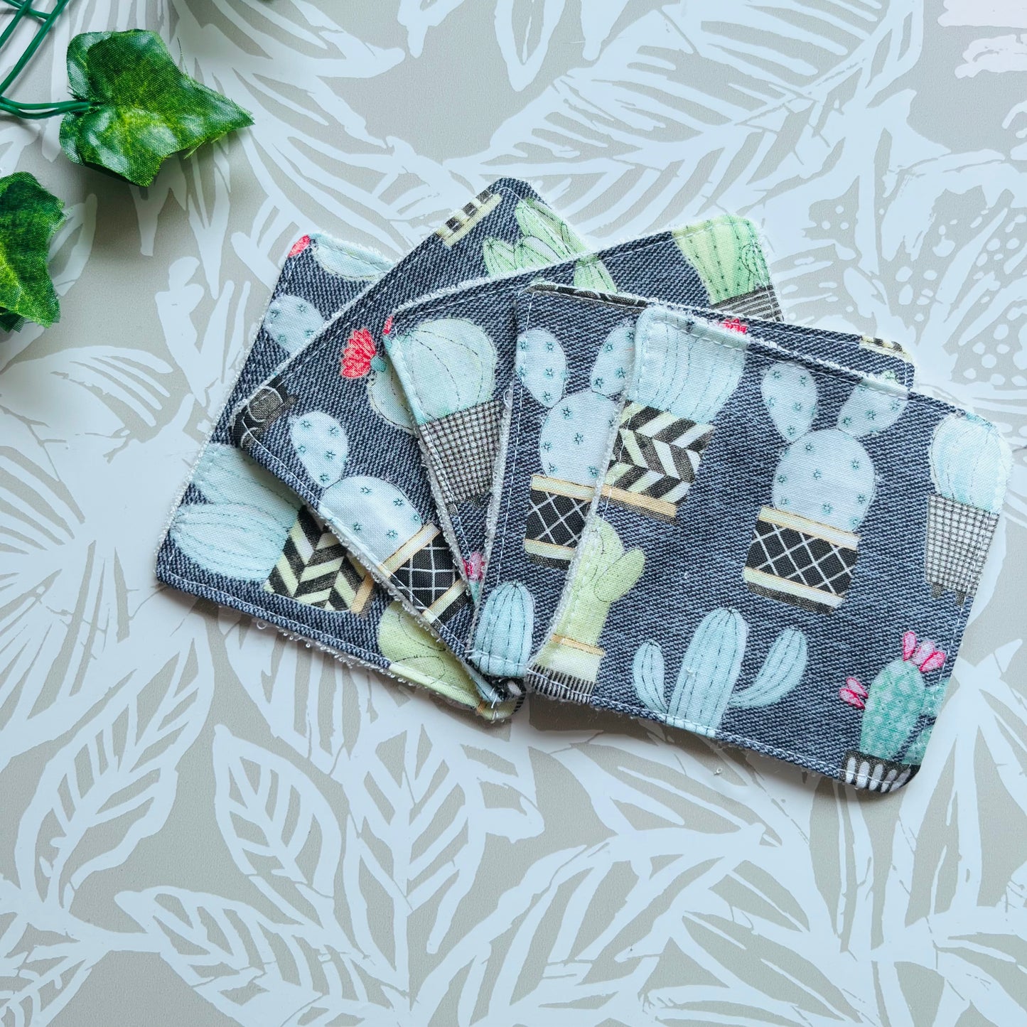 Grey Cactus Face Wipes