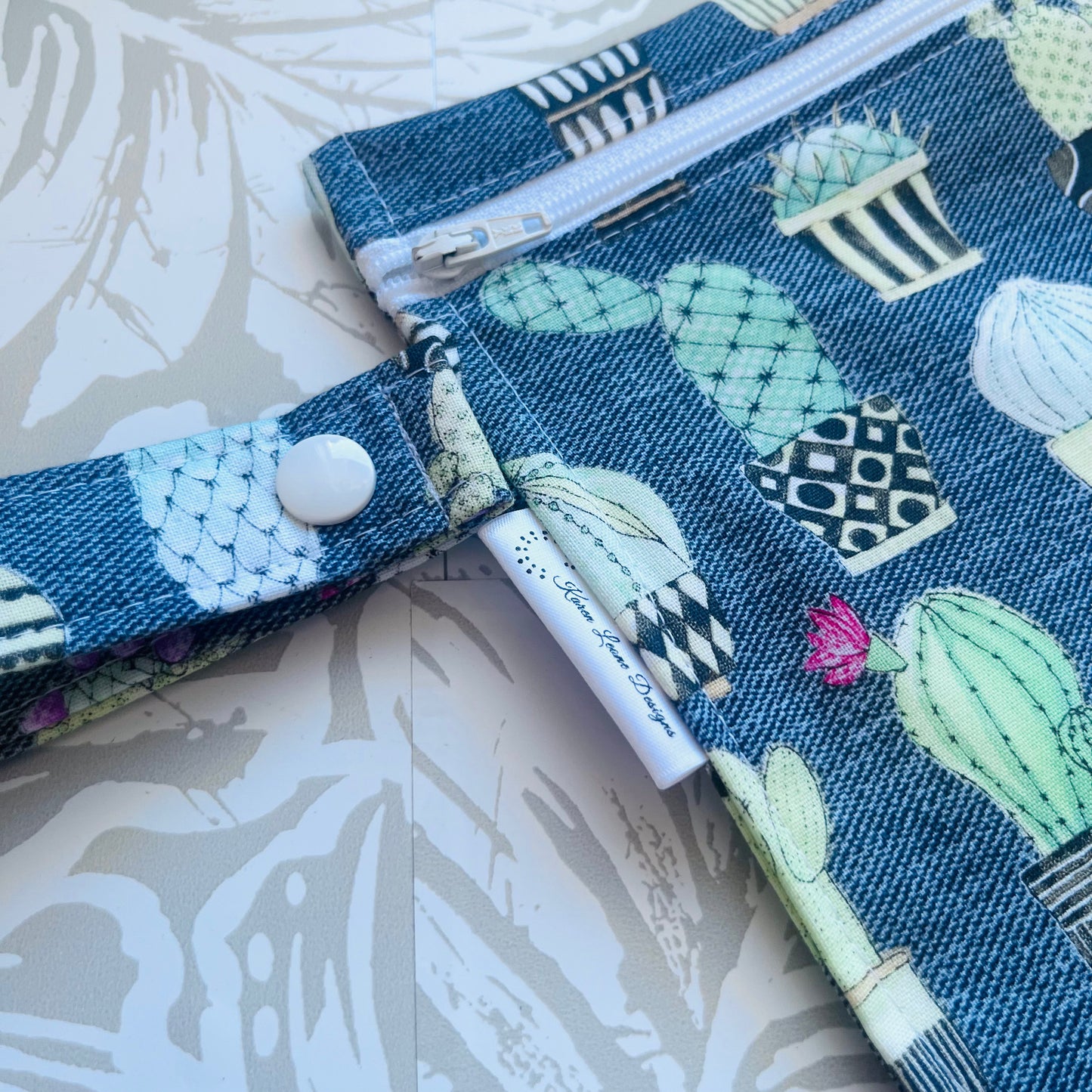 Grey Cactus Wet Bag