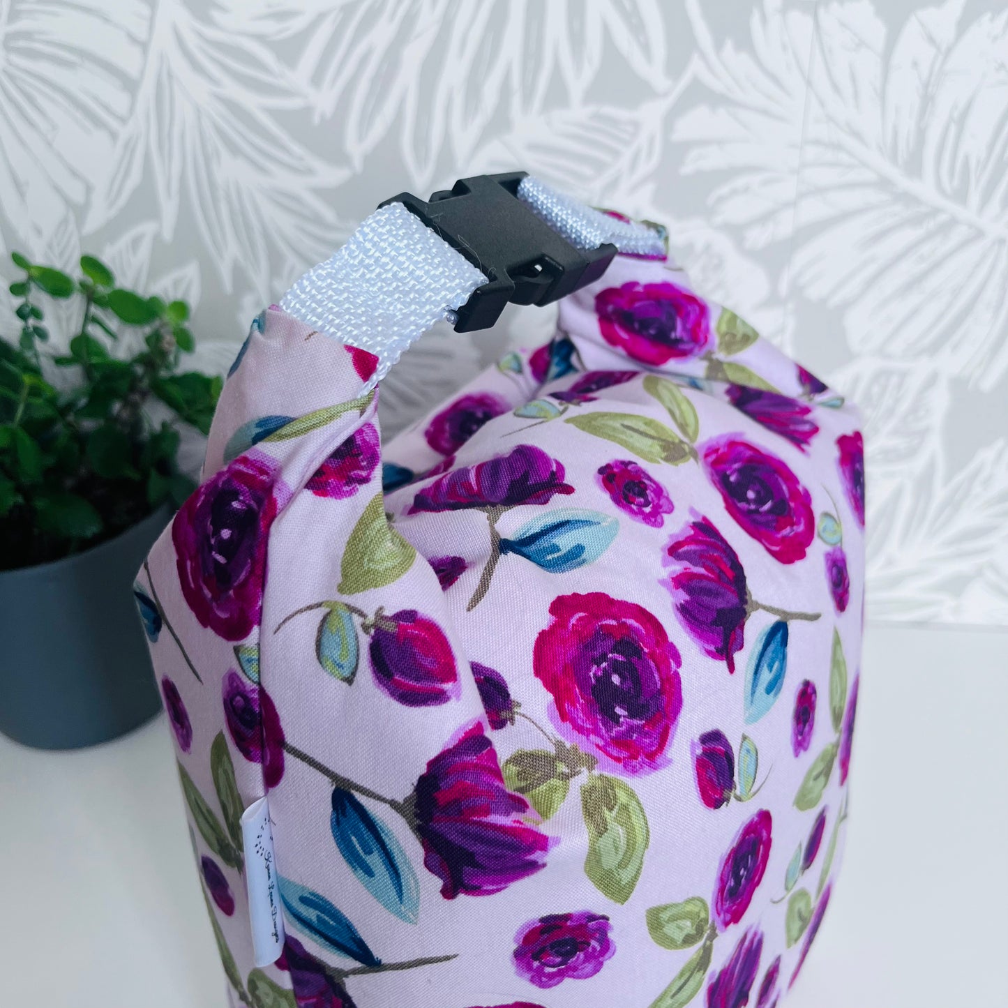 Pink Floral Lunch Bag