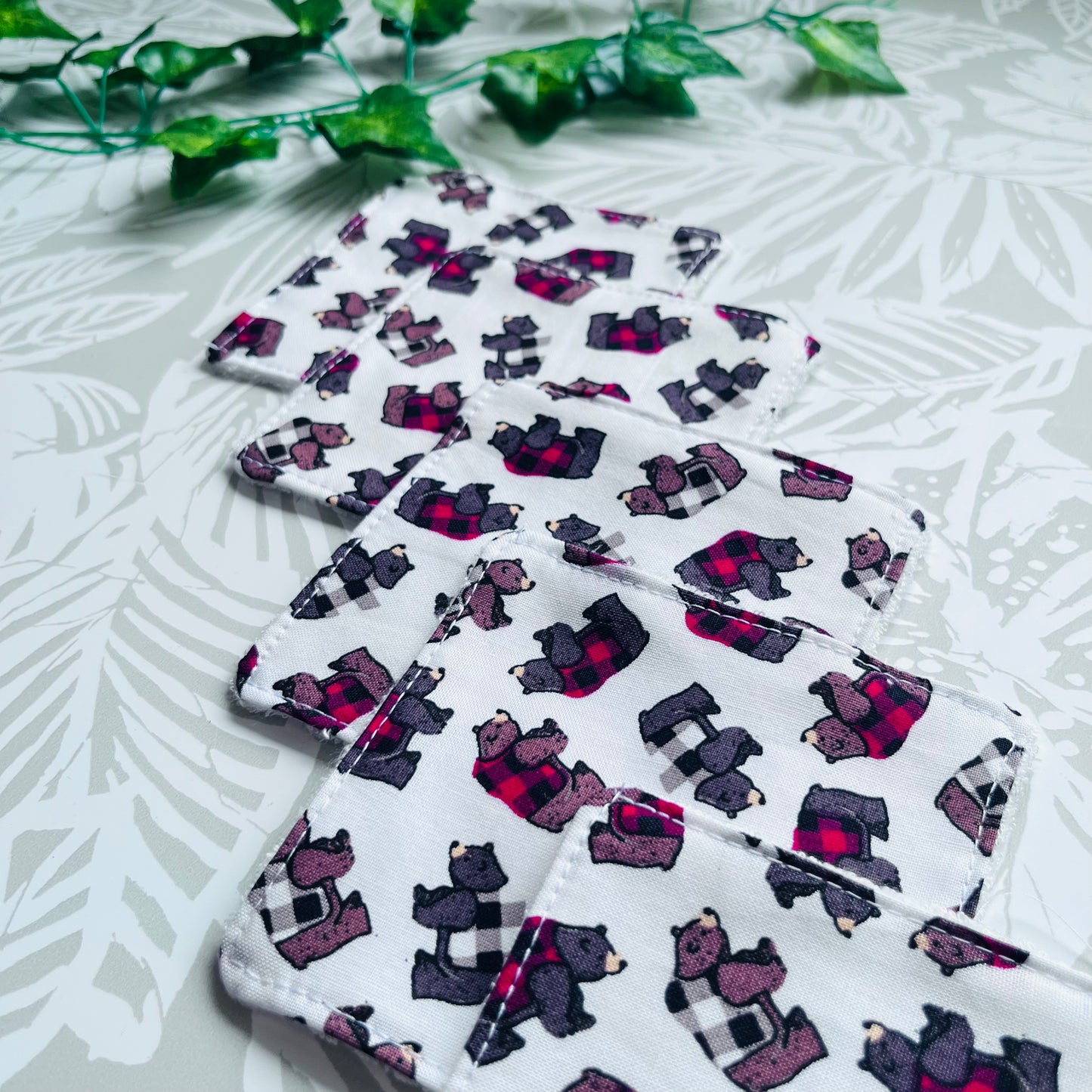 Plaid Bear Face Wipes