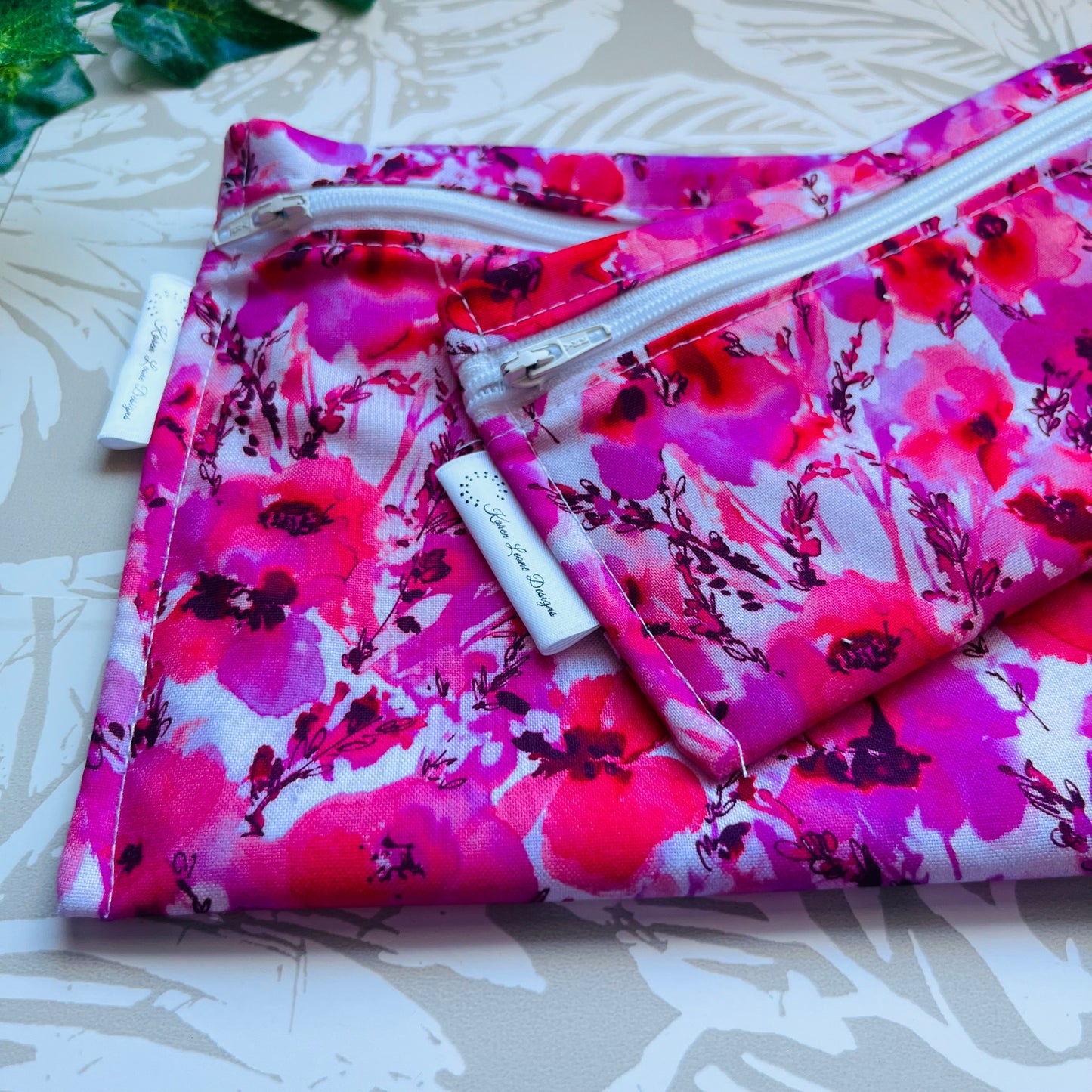 Pink Floral Sandwich & Snack Bags