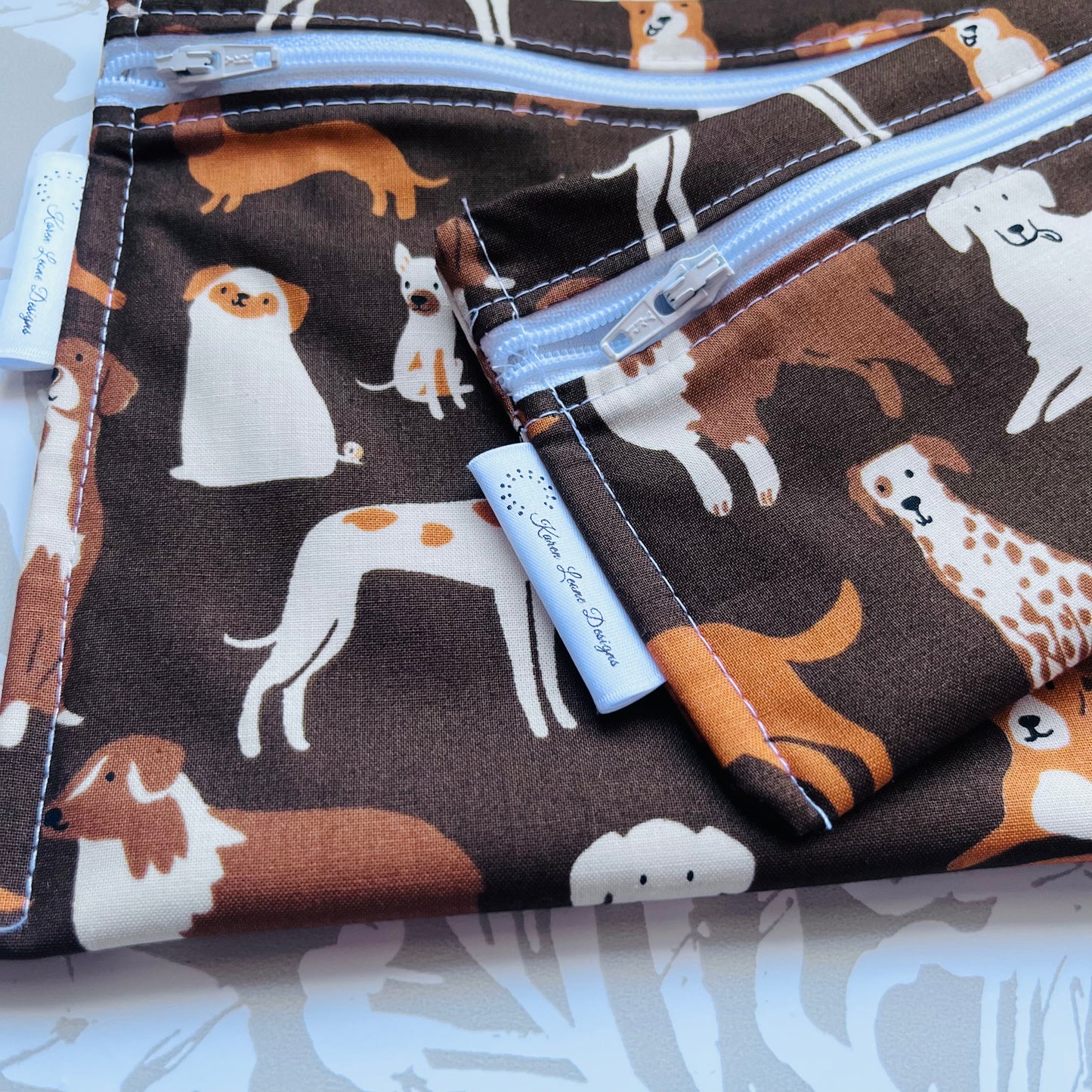 Dogs on Brown Sandwich & Snack Bags