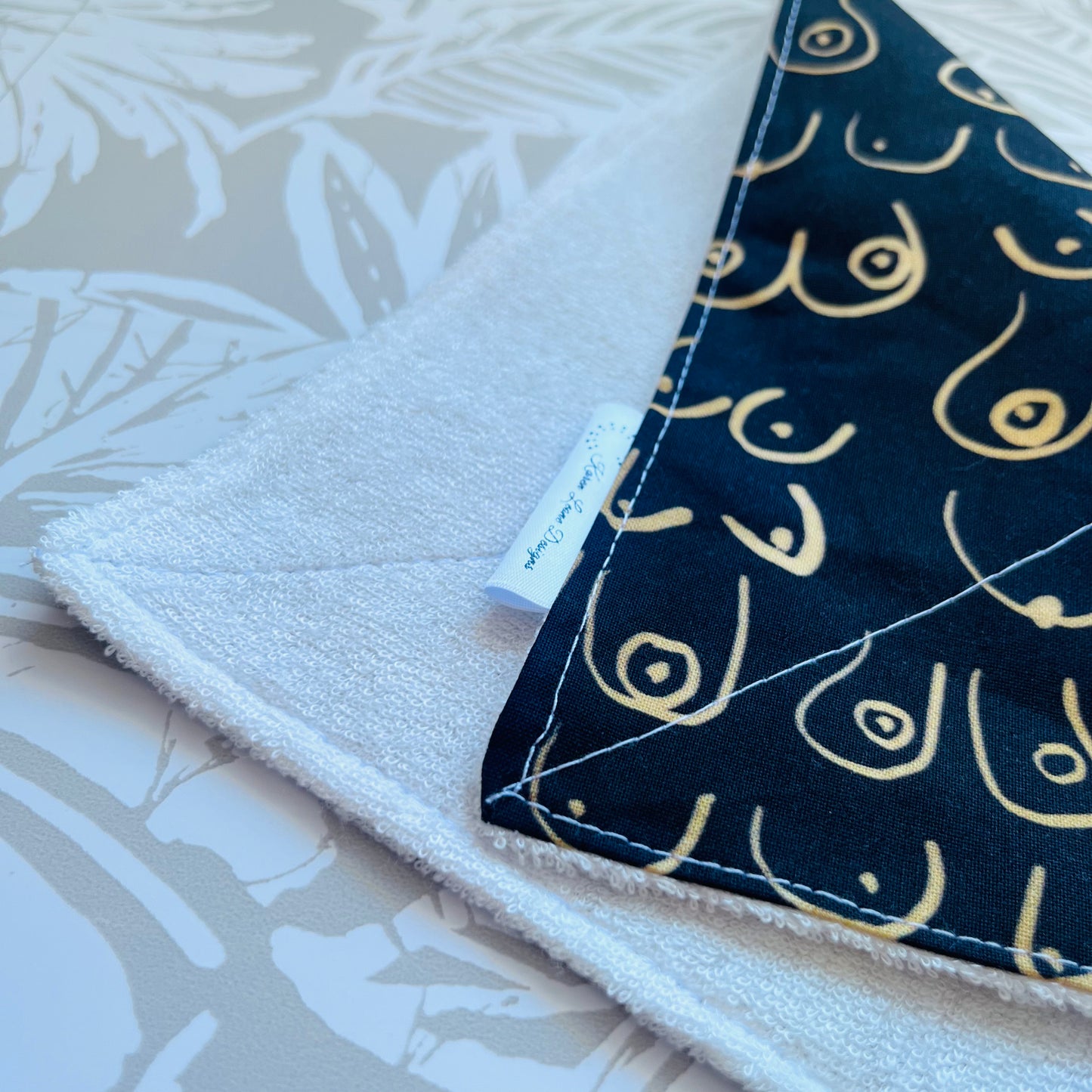 Black & Gold Boobs Wash Cloth