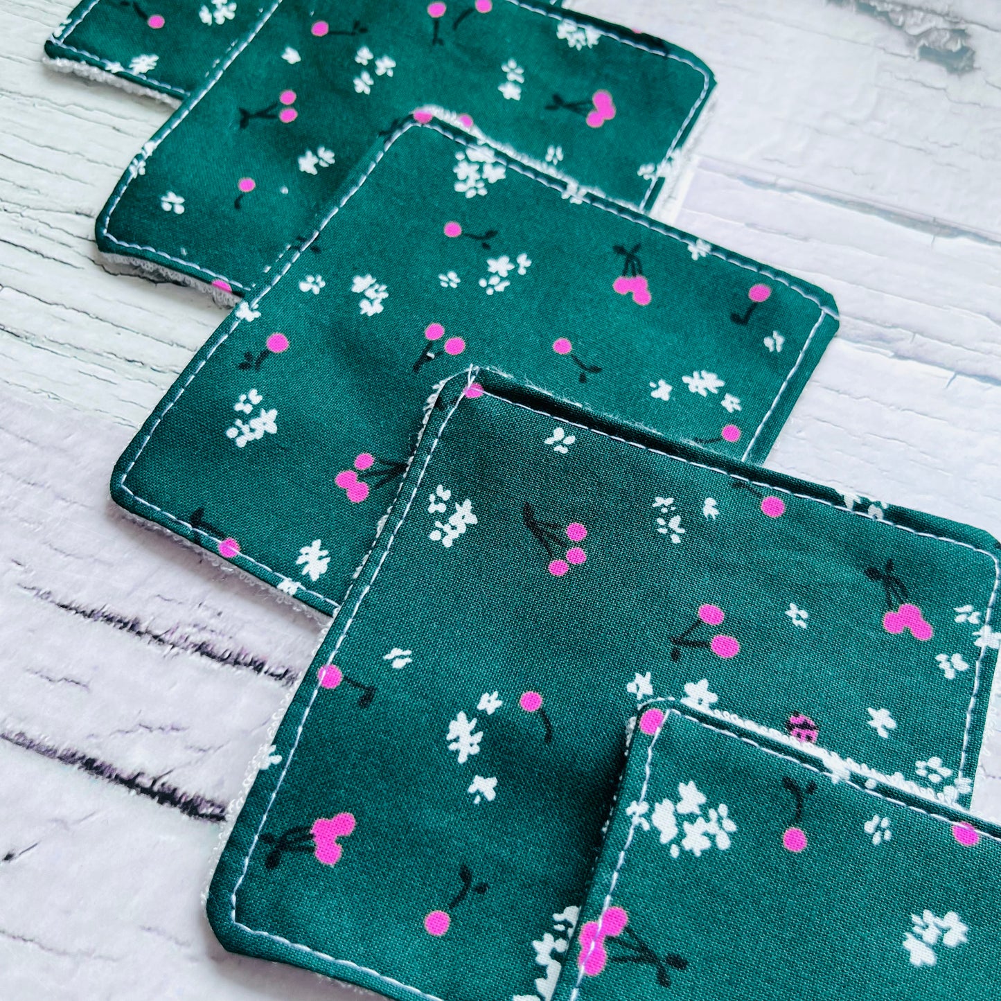 Green Floral Face Wipes