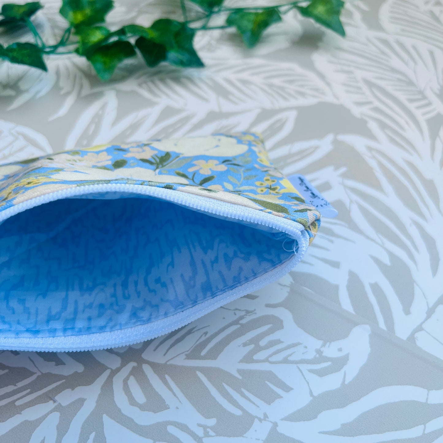 Yellow Floral Small Zipper Pouch