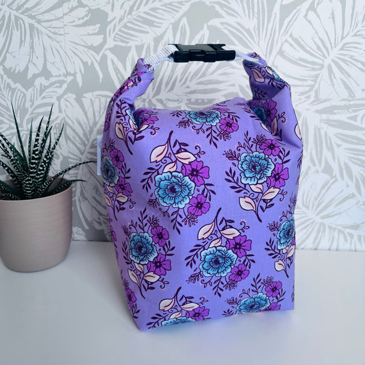 Pink Floral Lunch Bag