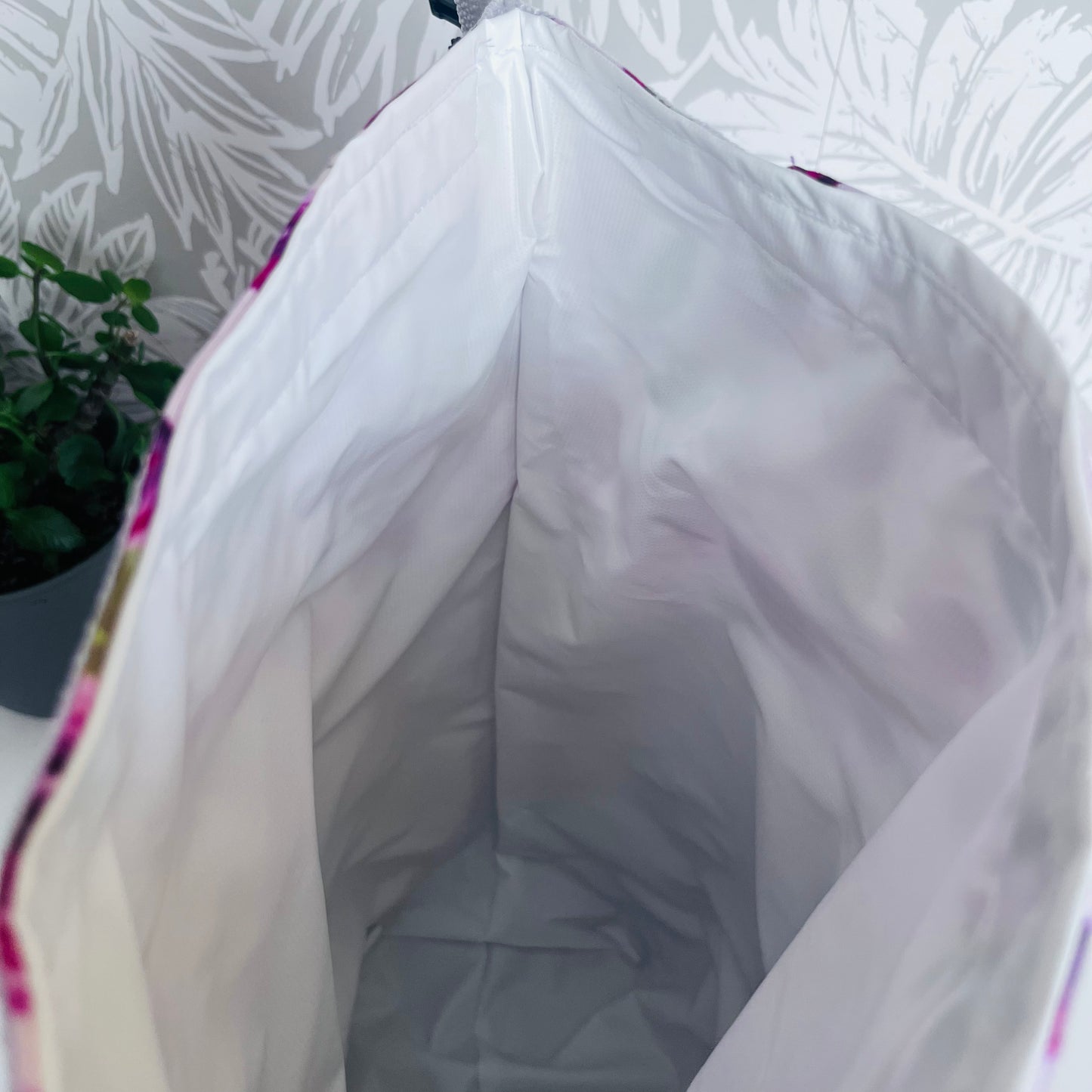 Pink Floral Lunch Bag