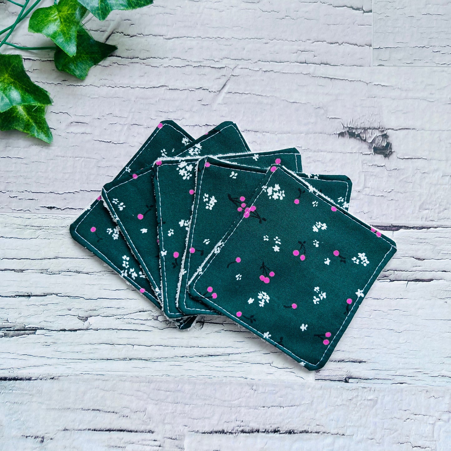 Green Floral Face Wipes