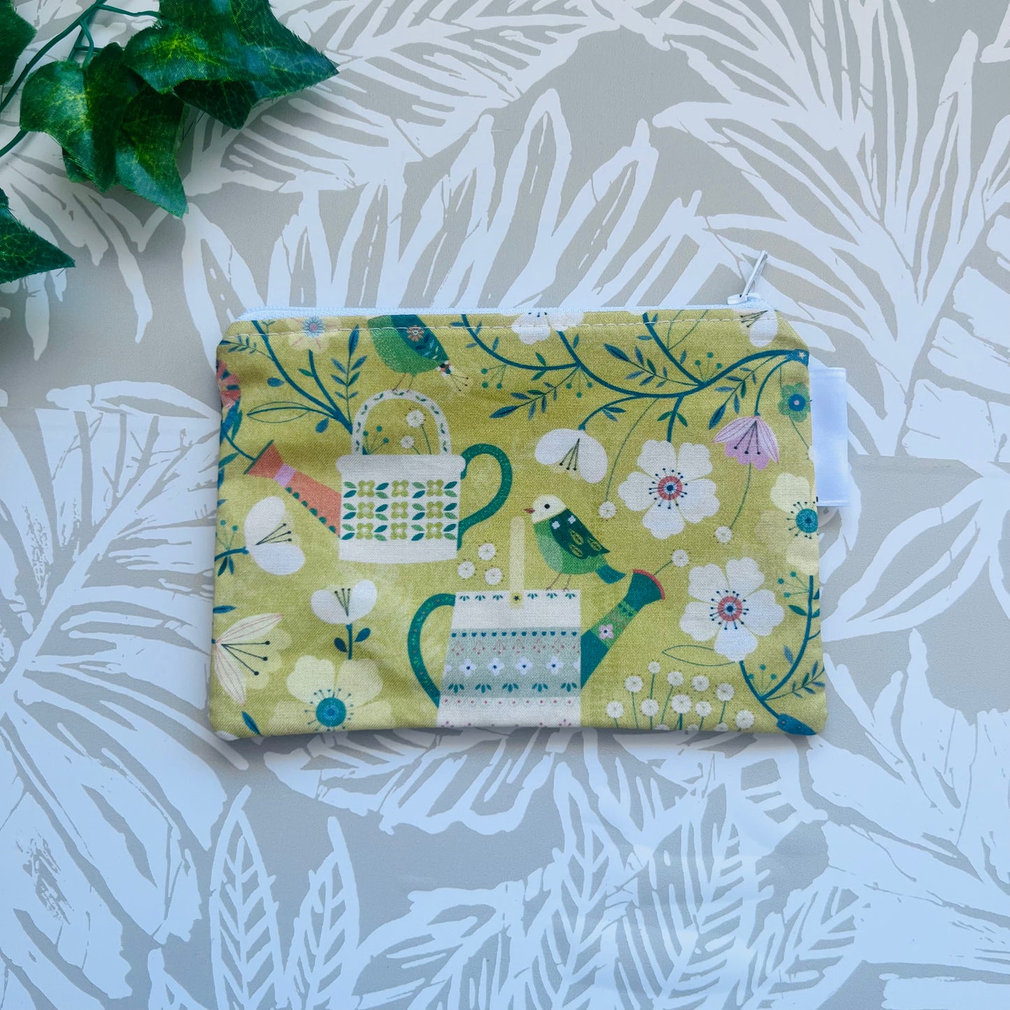 Double sided floral Zipper Pouch
