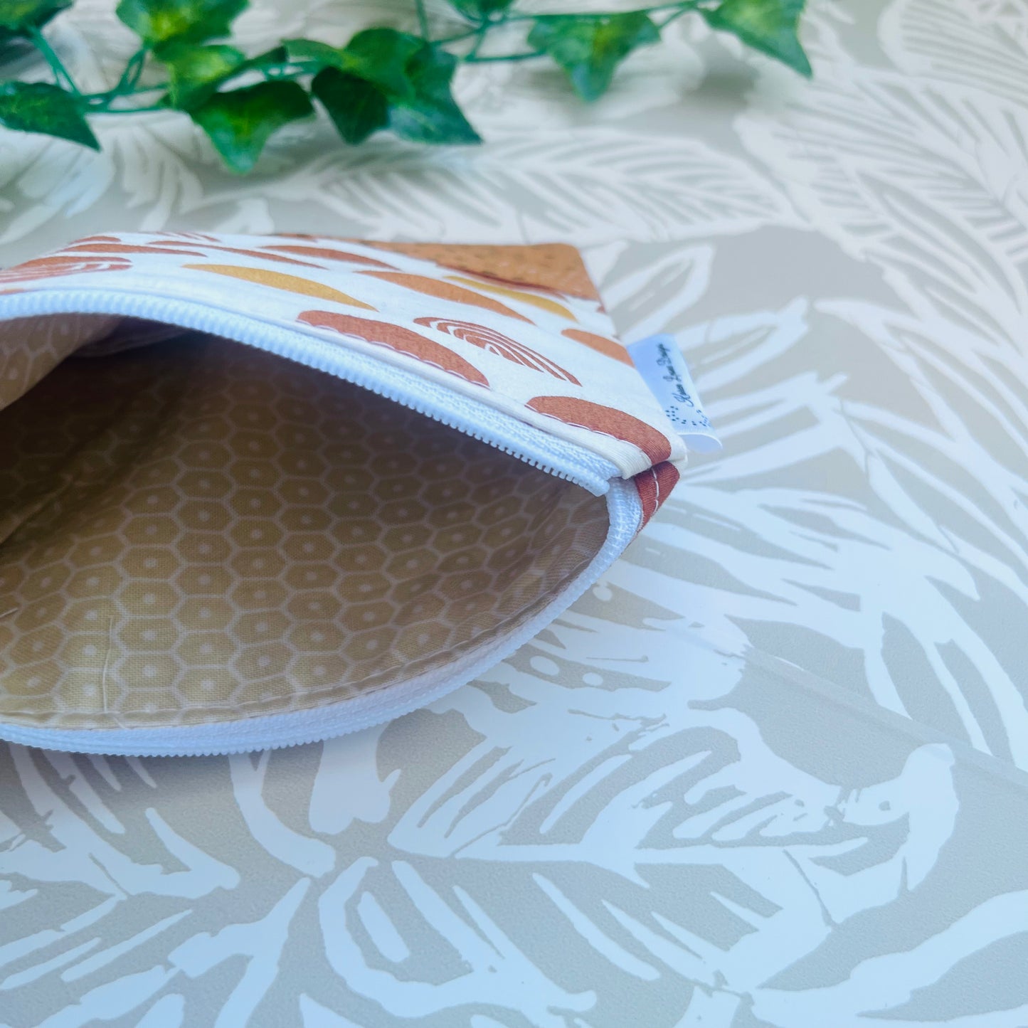 Orange Zipper Pouch