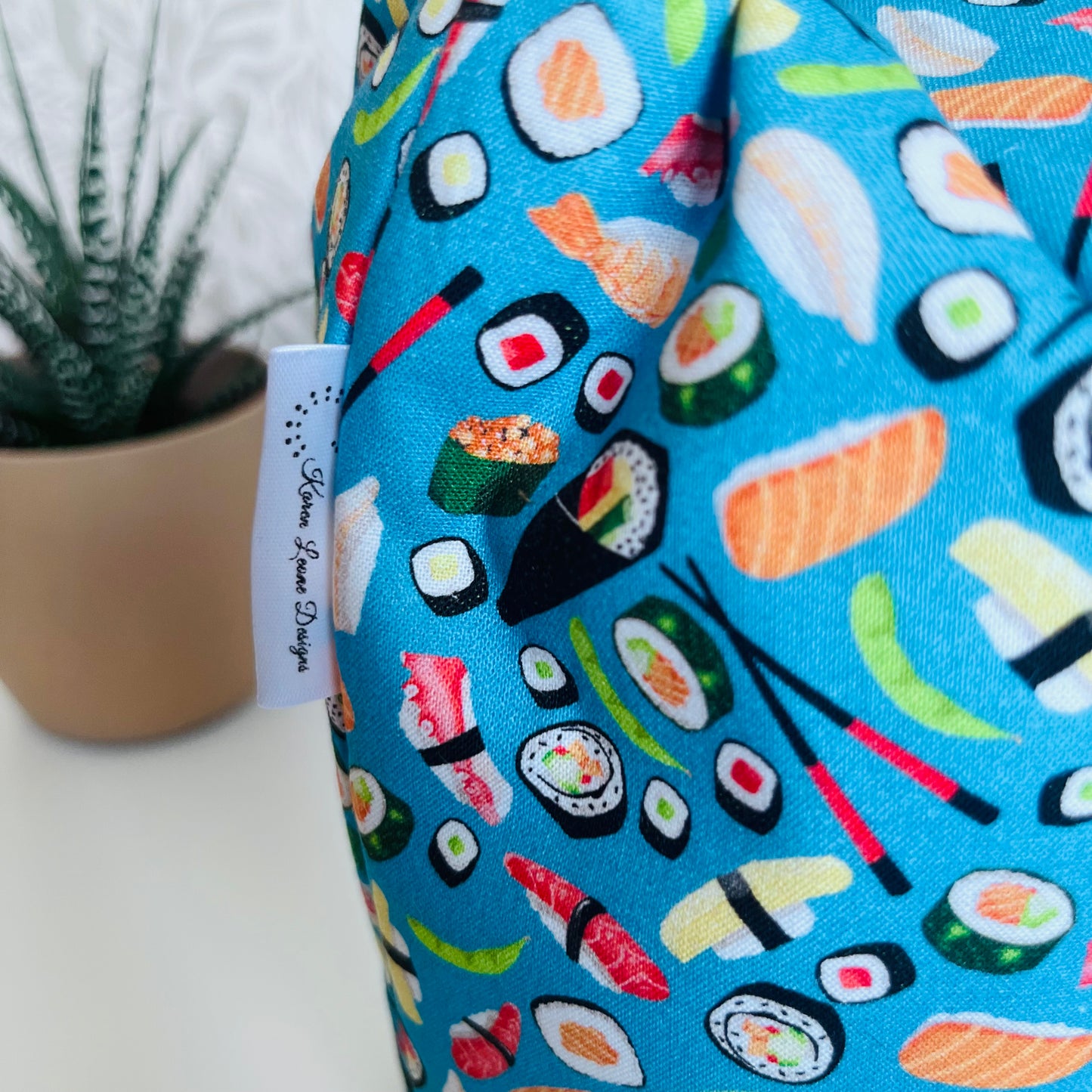 Blue Sushi Lunch Bag