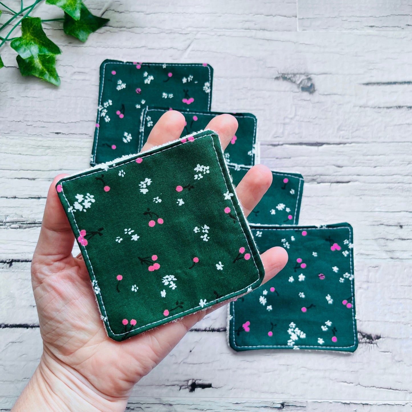 Green Floral Face Wipes