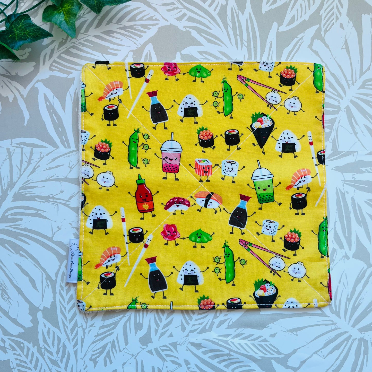 Yellow Sushi Wash Cloth
