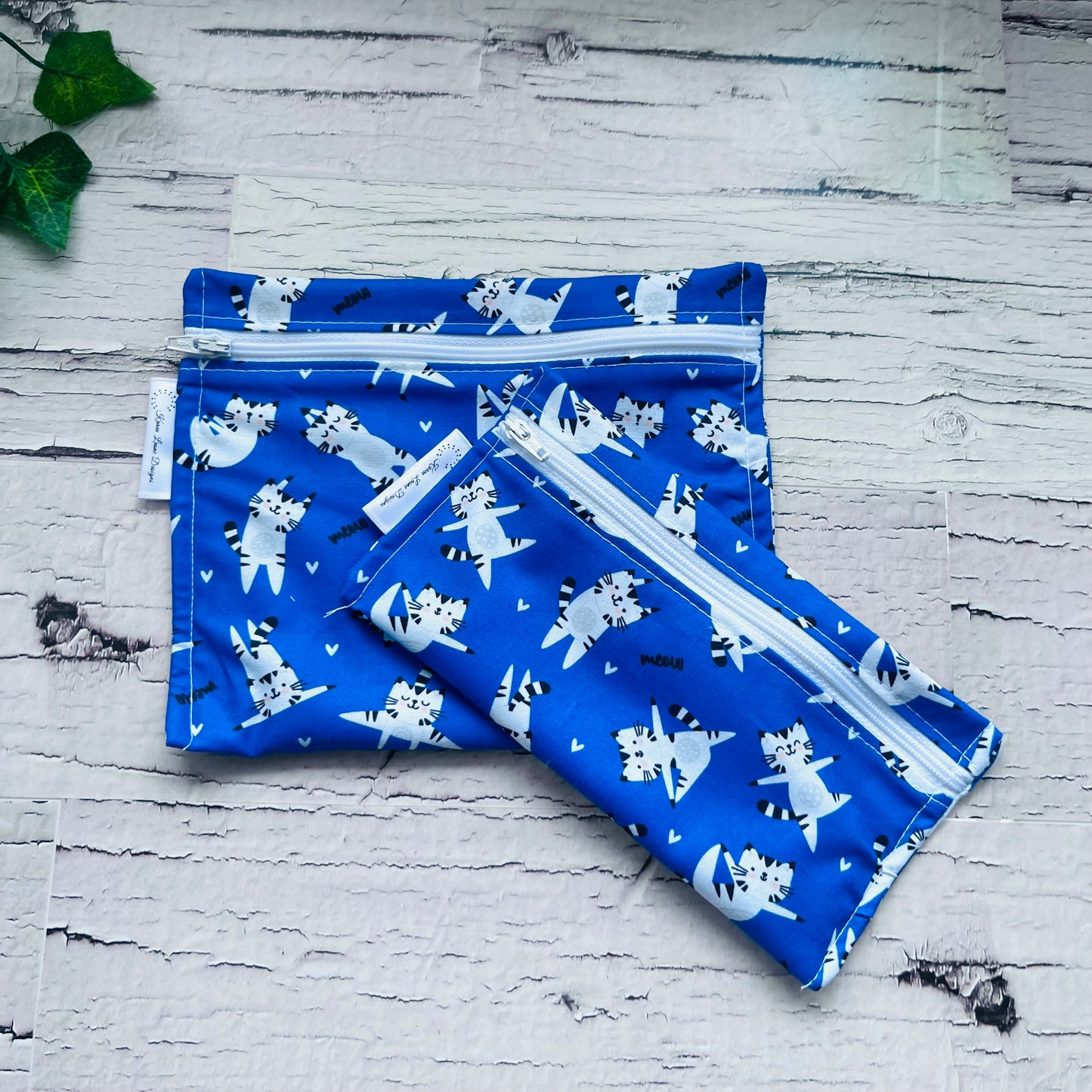 Blue Kitten Sandwich & Snack Bags