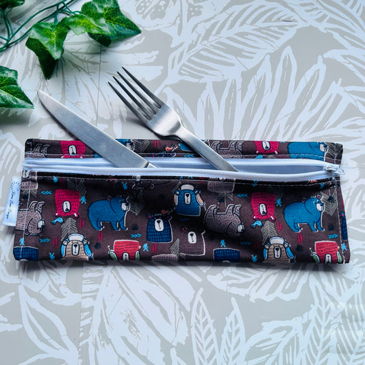 Brown Bear Cutlery/Travel Bag