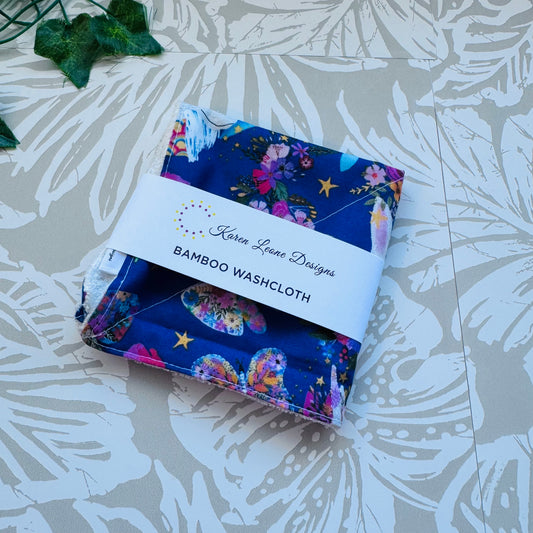 Purple Woodland Creature Wash Cloth