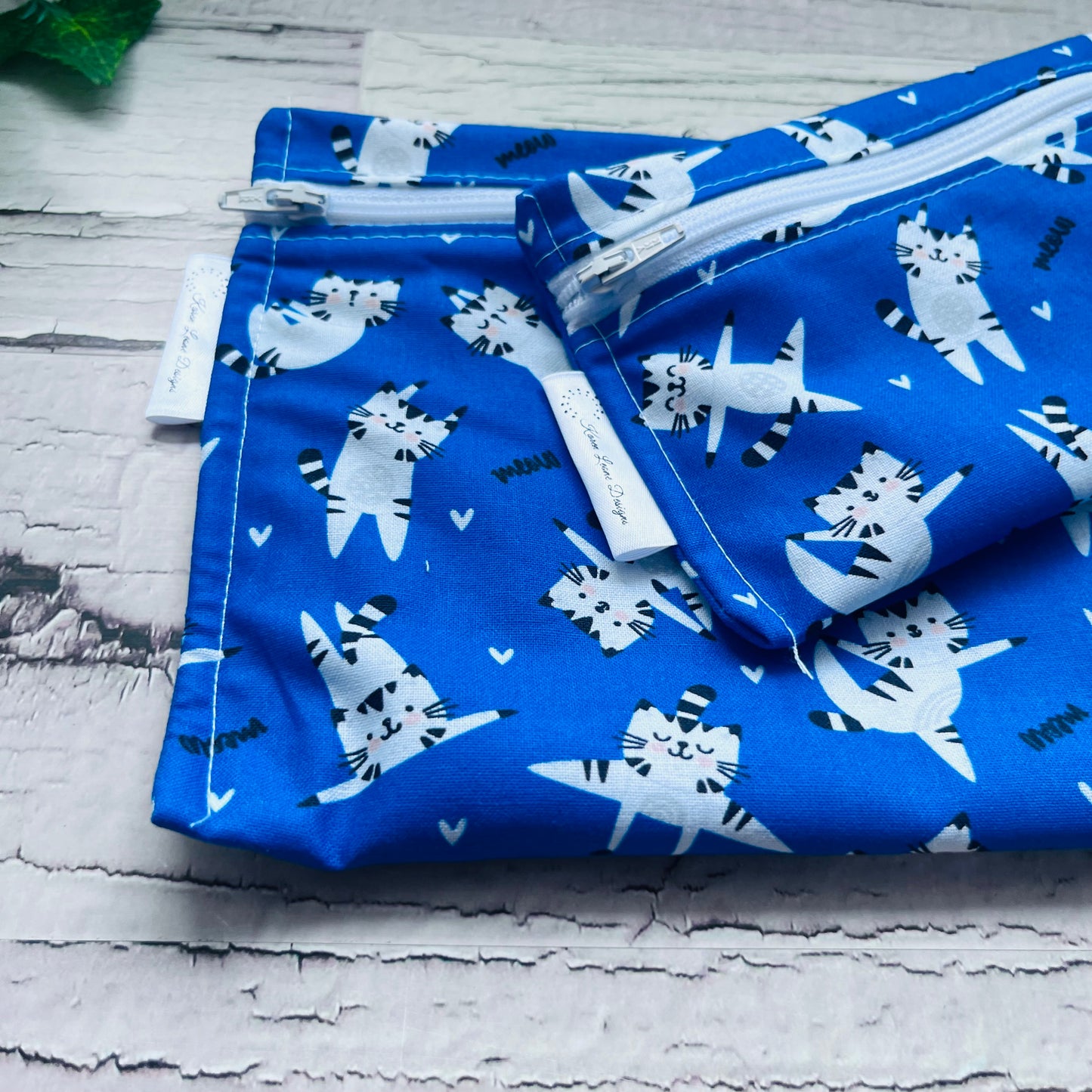 Blue Kitten Sandwich & Snack Bags