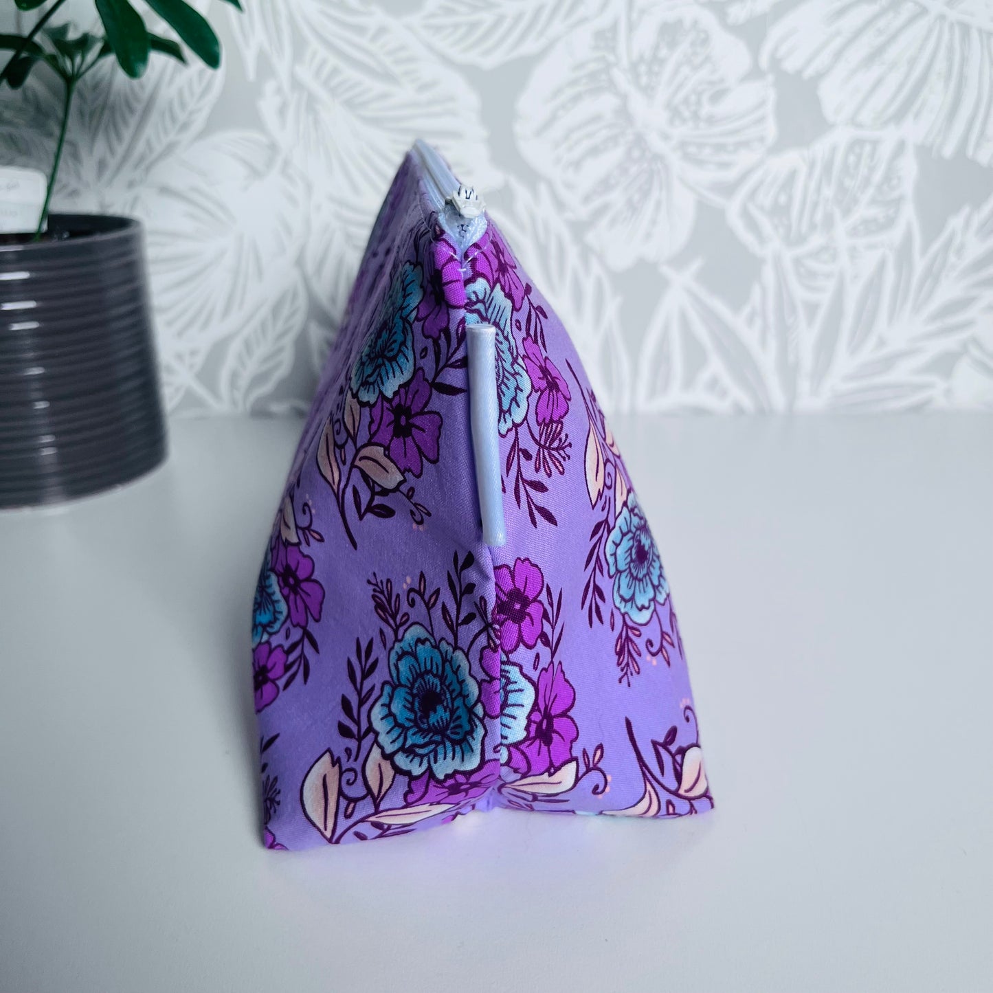 Purple Floral Travel/Cosmetic Bag