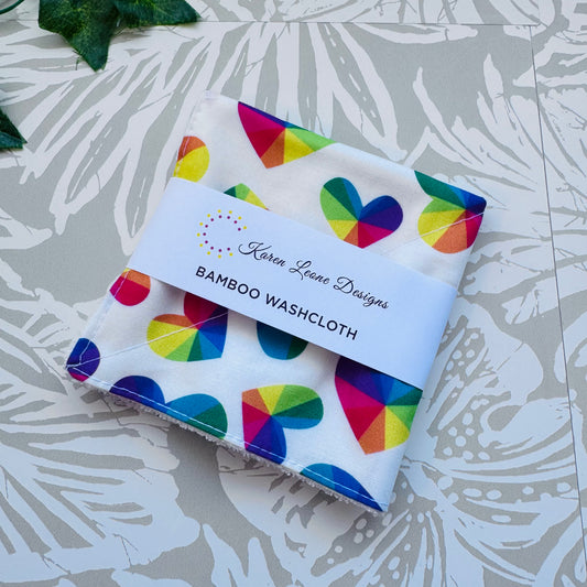 Pride Hearts Wash Cloth