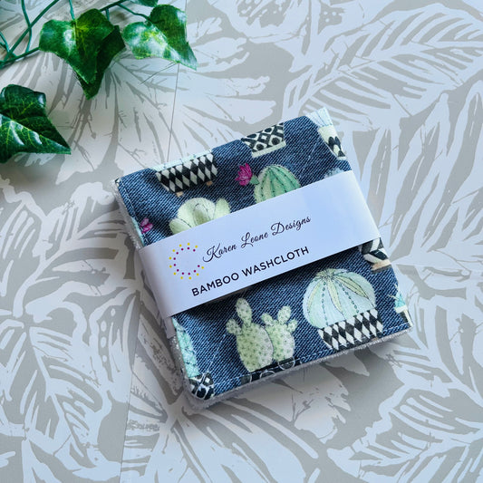 Grey Cactus Wash Cloth