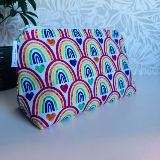 Large Rainbow Travel/Cosmetic Bag