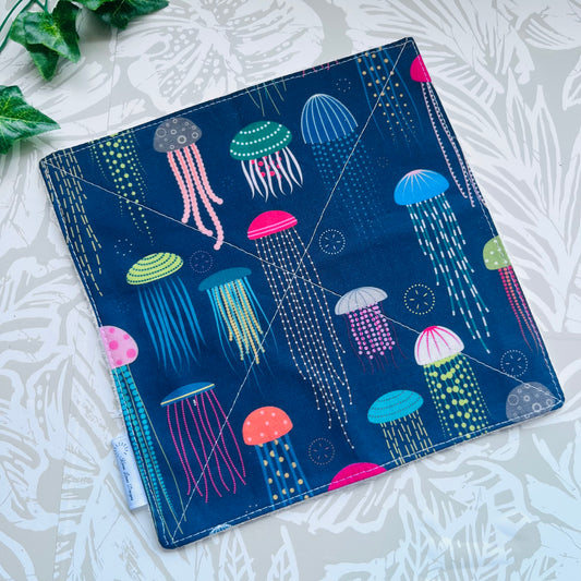Blue Jelly Fish Wash Cloth
