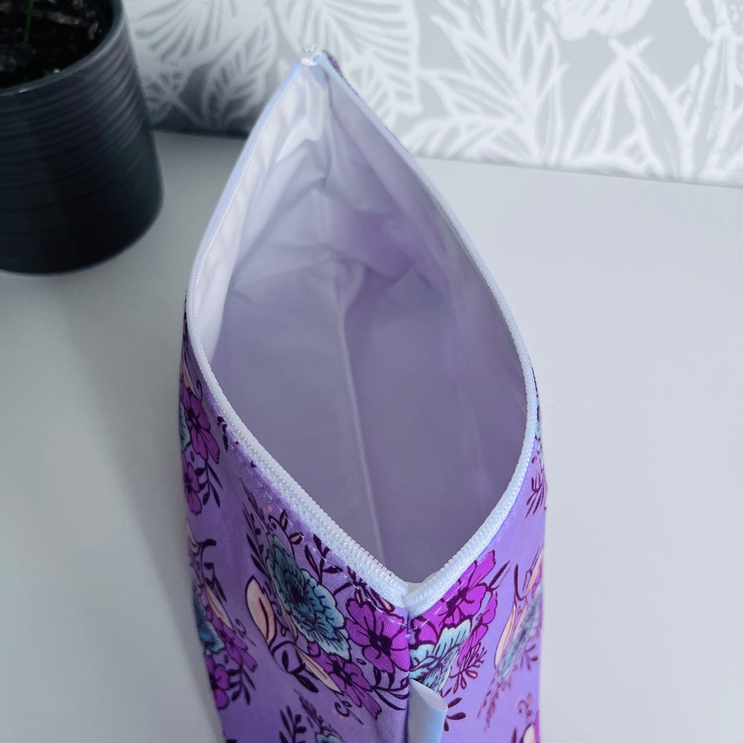 Purple Floral Travel/Cosmetic Bag