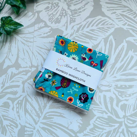 Bird & Flower Wash Cloth