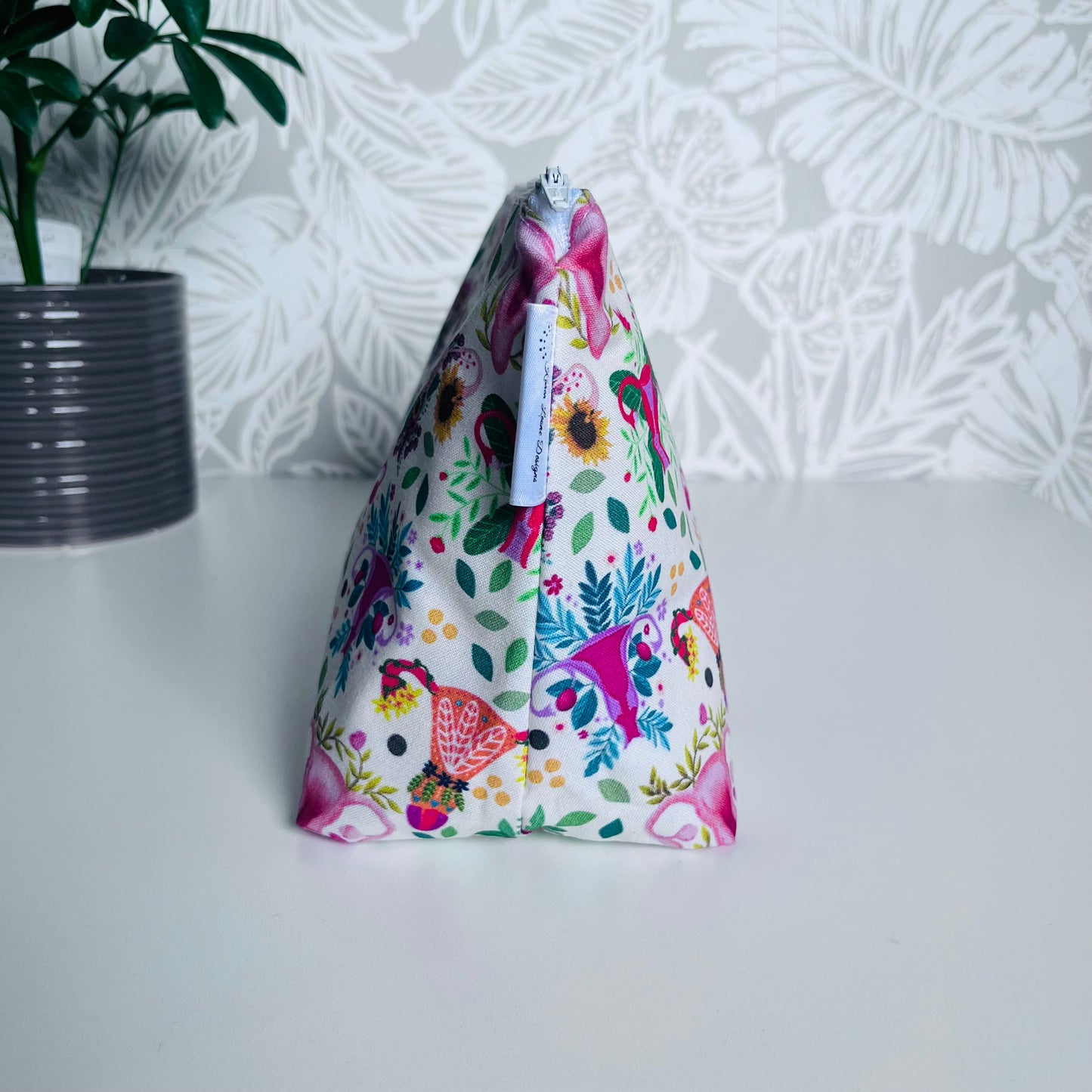 Floral Uterus Travel/Cosmetic Bag