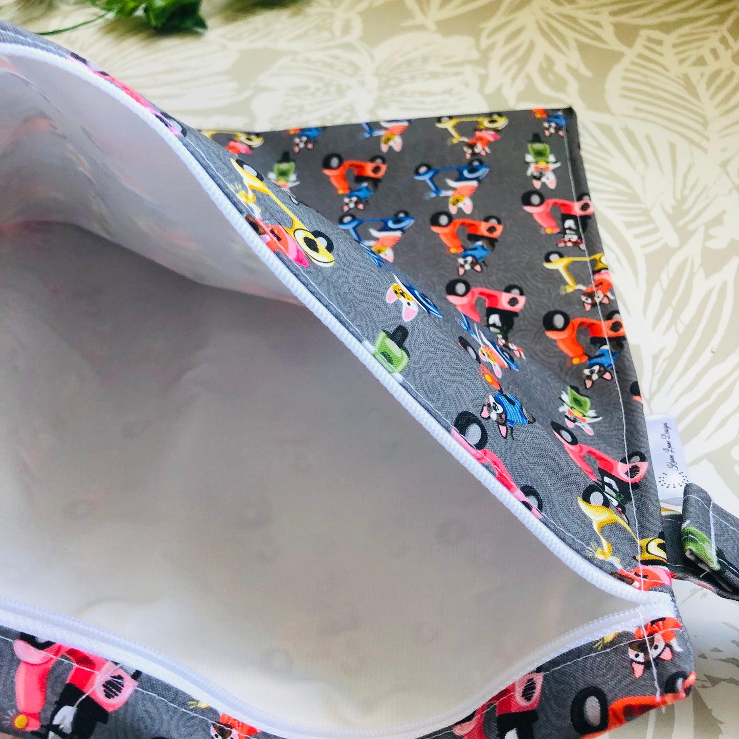 Frenchie on a Scooter Wet Bag