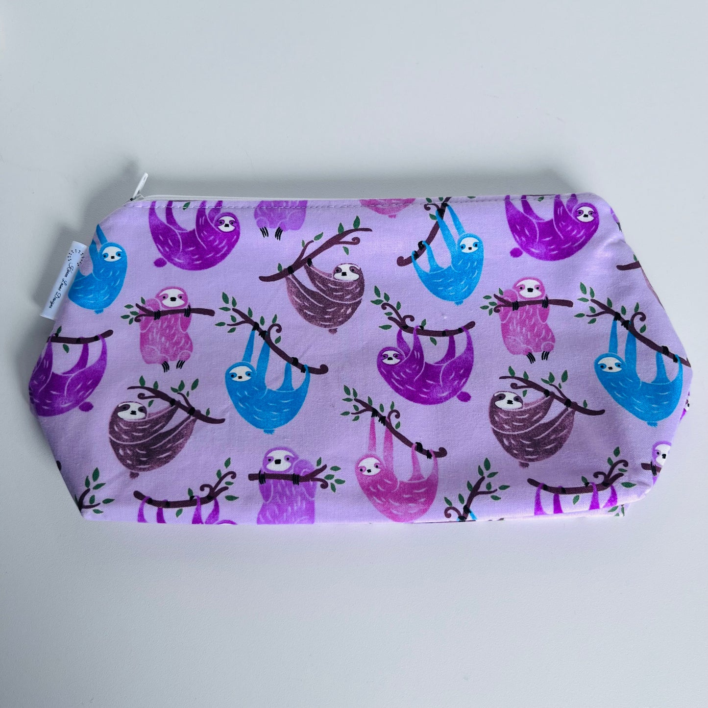Pink Sloth Travel/Cosmetic Bag