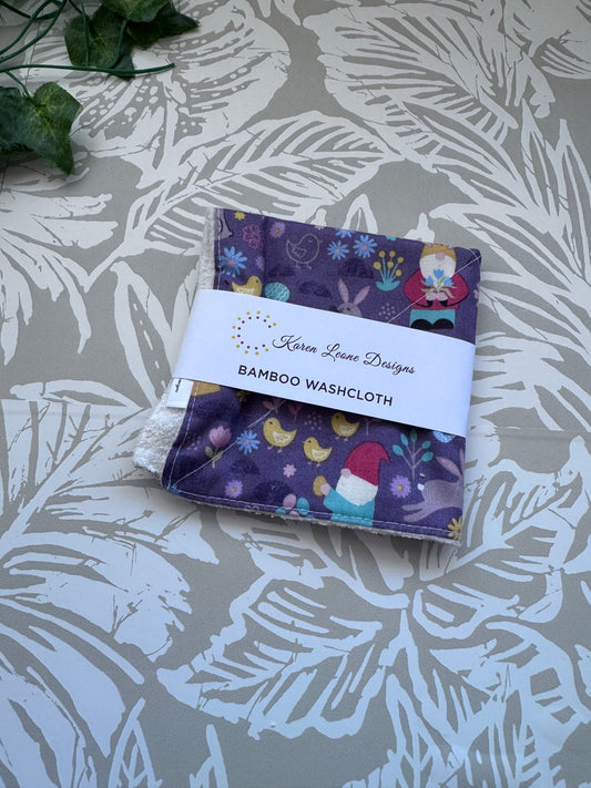Purple Gnome Wash Cloth