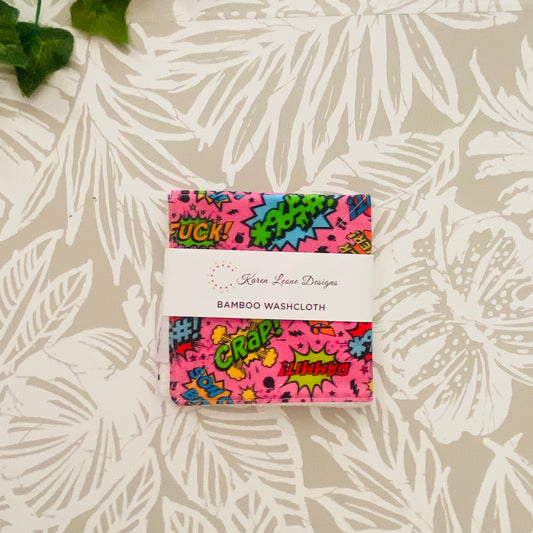 Comic Profanity Wash Cloth