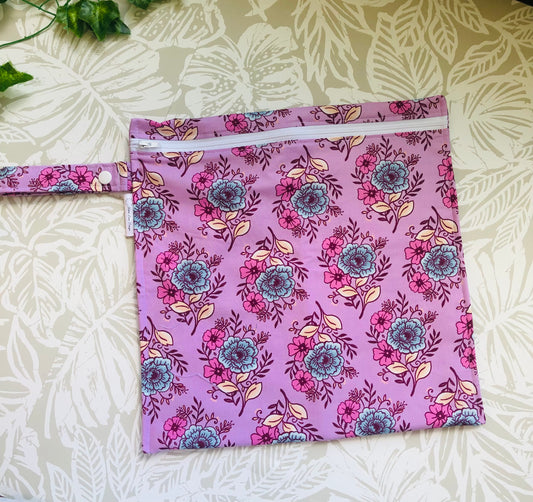 Purple Floral Wet Bag