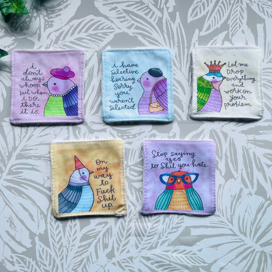 Profanity Bird Pack 4 Face Wipes