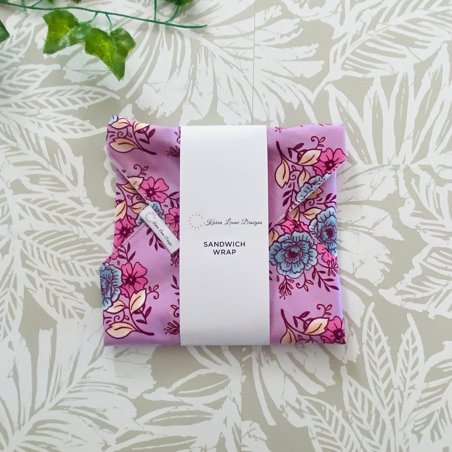Purple Floral Sandwich Wrap