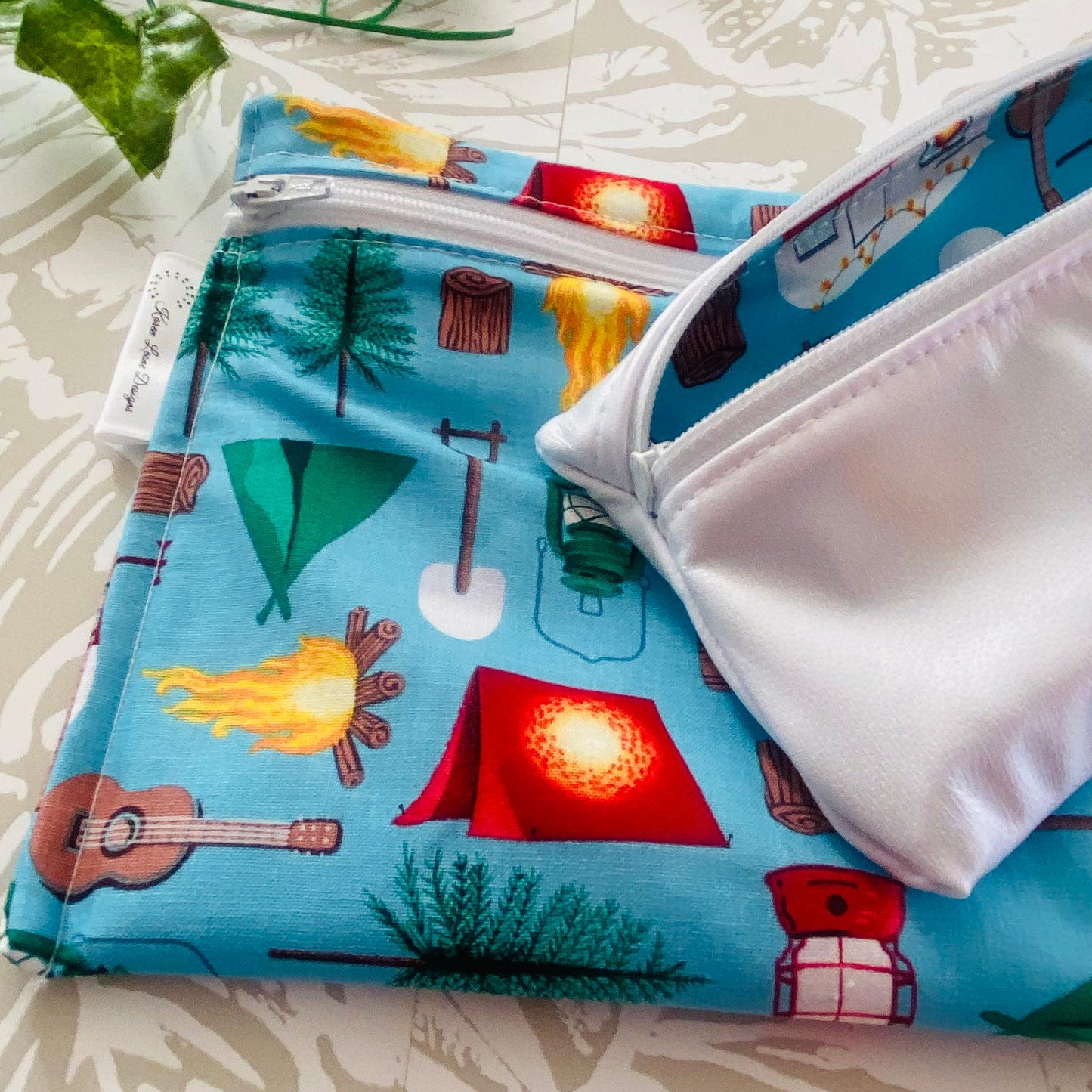 Blue Camping Sandwich & Snack Bags