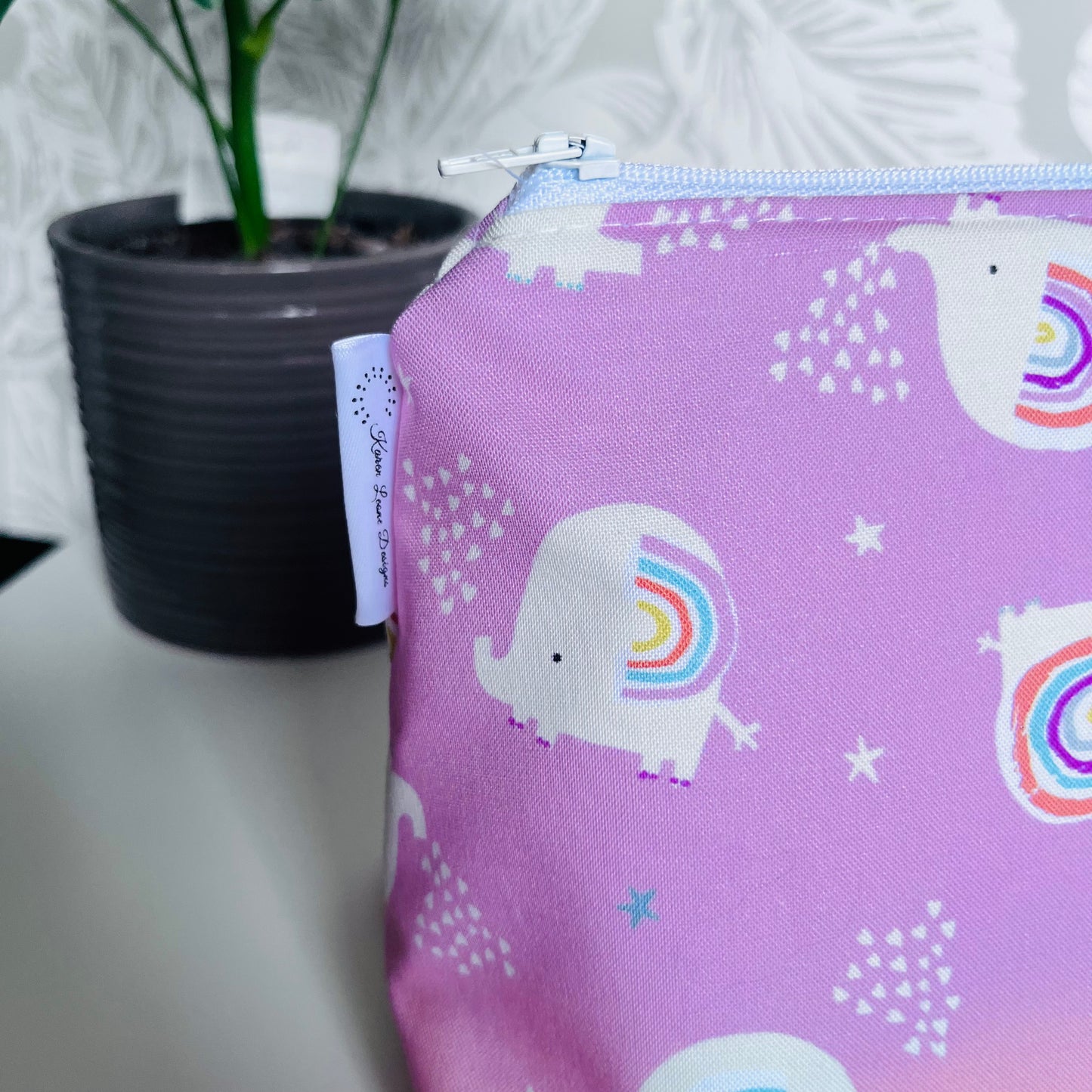 Pink Elephant Travel/Cosmetic Bag