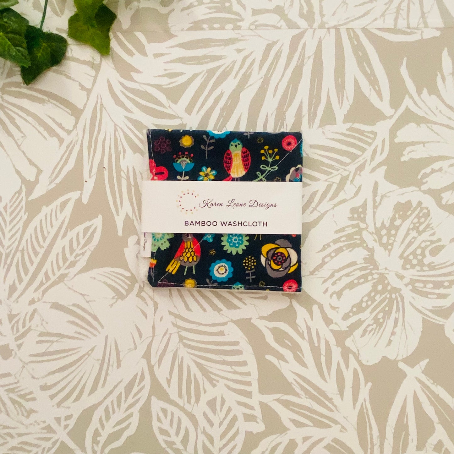 Bird & Flower Wash Cloth